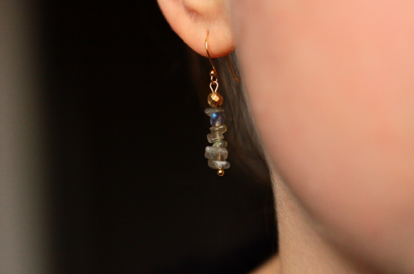 Labradorit Ohrringe Geburtsstein / Himmlische Ohrringe / Edelstein Schmuck / Geschenk für Sie / Origineller Schmuck / Labradorit Schmuck